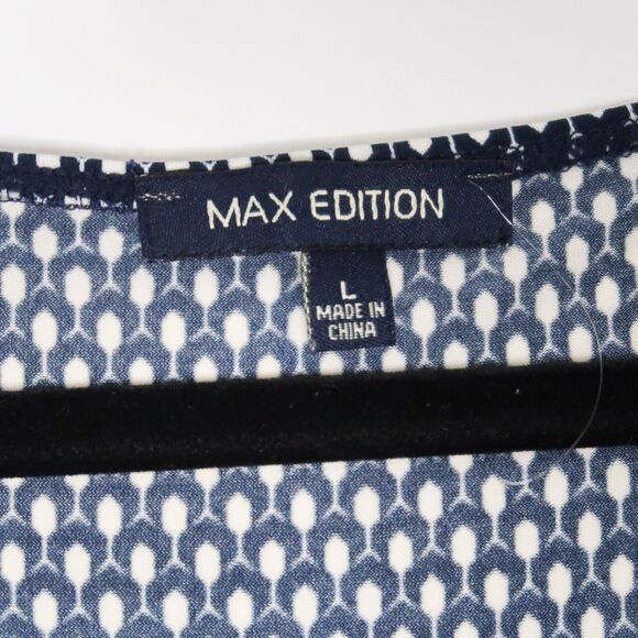 Max Edition‎ Womens Maxi Dress Size Large Blue Green Geometric Print Sleeveless - Picture 3 of 8
